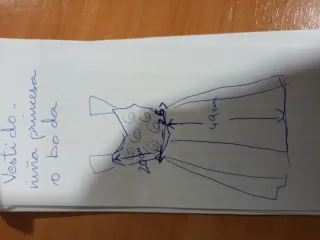  vestido niña boda, o disfraz princesa.