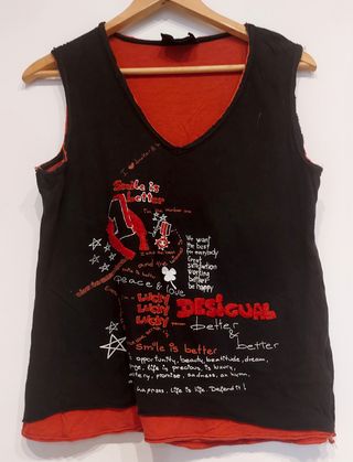Camiseta mujer vintage de Desigual tirantes XL