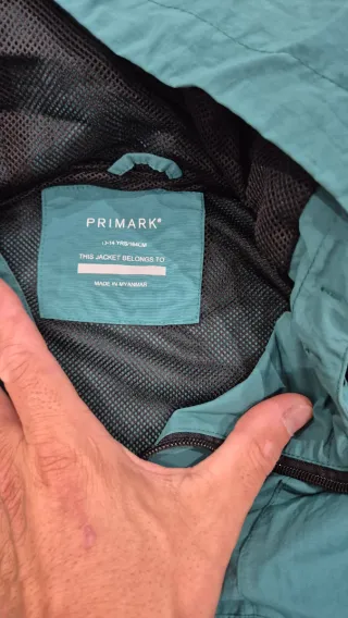 Chaqueta canguro verde azulado
