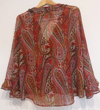 Blusa vintage boho chic hippie mujer Zara XL