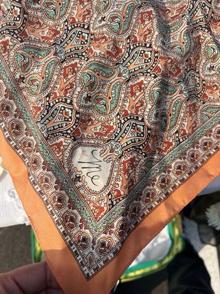 Foulard Paisley Arancione e Verde
