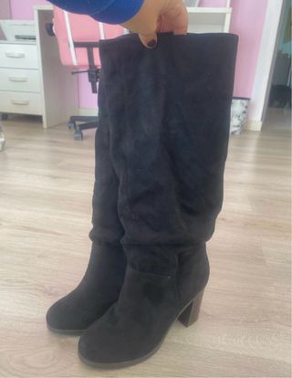 Stivali donna tacco alto quadrato, usati 2 volte