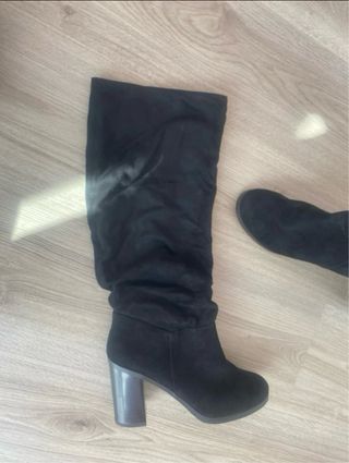 Stivali donna tacco alto quadrato, usati 2 volte