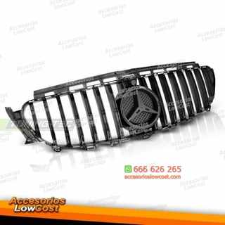 PARRILLA DEPORTIVA NEGRO BRILLANTE PARA MERCEDES