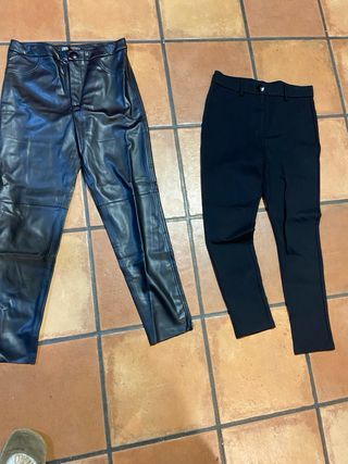 Pantaloni e leggings Zara effetto pelle Taglia L