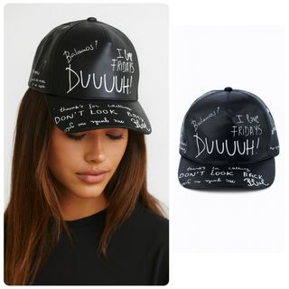 Gorra baseball grafitera Negra y Blanca Nueva