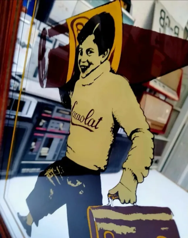 Espejo Cacaolat Vintage Marco Madera