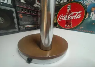 Lámpara Escritorio Vintage 70s Marrón/Plata