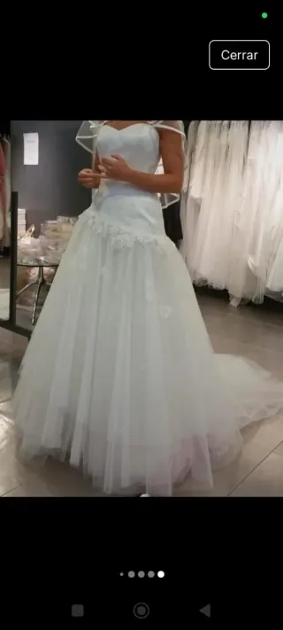 Vestido Novia Satén y Tul