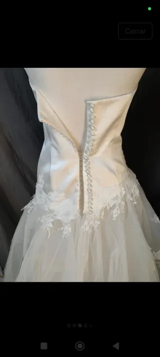 Vestido Novia Satén y Tul