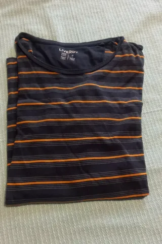 Camiseta LIVERGY Rayas Hombre Talla L