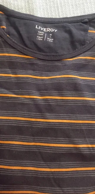 Camiseta LIVERGY Rayas Hombre Talla L