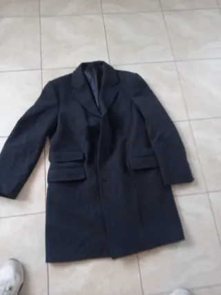 Cappotto Uomo Panno Lana Grigio Scuro