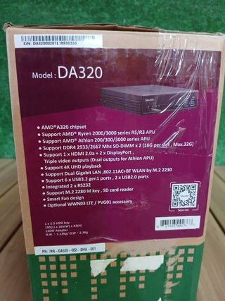 Shuttle XPC Slim DA320 Mini PC Negro