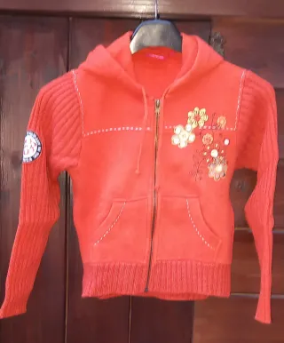 Cardigan bambina 7 anni arancione mash