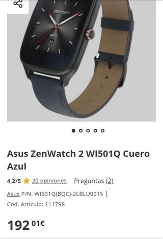 ASUS WI501Q Smartwatch de 1.63" Reloj