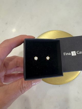 Pendientes Fina Garcia Oro Blanco