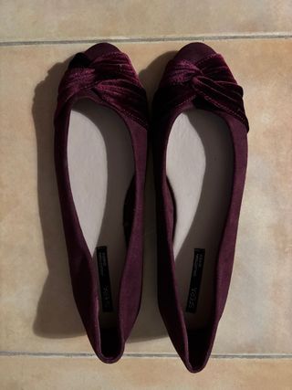 Bailarinas Sfera Burdeos Ante Talla 40