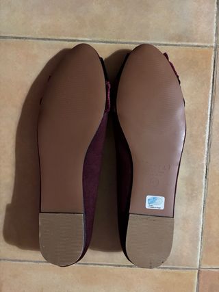 Bailarinas Sfera Burdeos Ante Talla 40