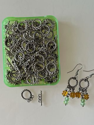 Set di 20 fermagli in metallo per bijoux