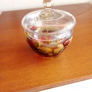 Portagioie in vetro decorato