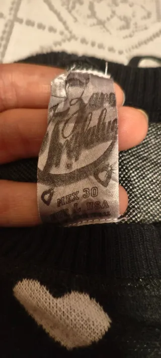 Jersey mujer corazones negro y blanco de Zara