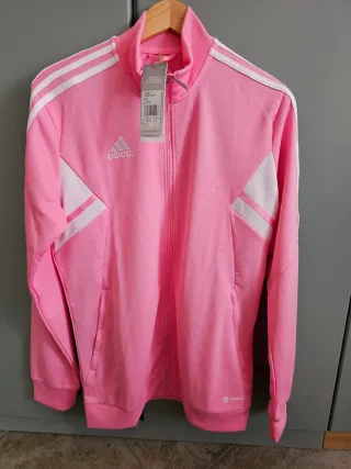 Felpa Adidas con zip rosa