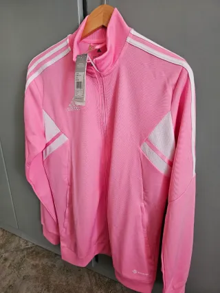 Felpa Adidas con zip rosa