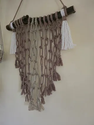 Tapiz de pared Macramè Nórdico Boho Beige Cacao