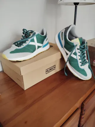 Zapatillas Munich Dynamo Verde y Blanco