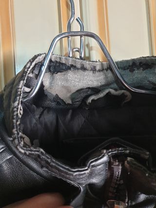 Chaqueta Cuero Sintético Negra