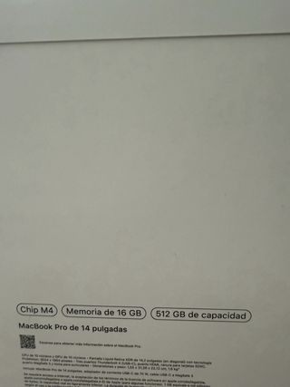 MacBook Pro 14 M4 16/512GB Negro Nuevo