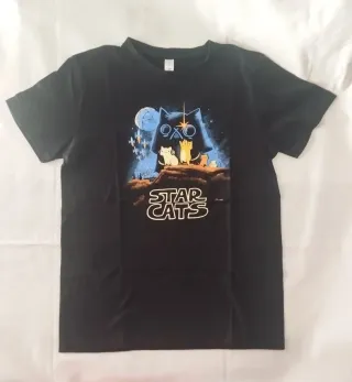 Camiseta Pampling Star Cats Negra Talla M