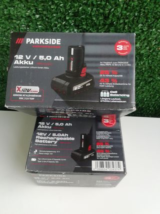 2 Baterías Parkside 12V 5.0Ah Performance