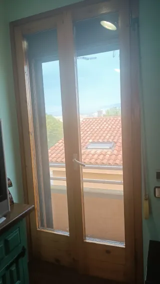 2 Puertas  Balconeras Dobles Madera