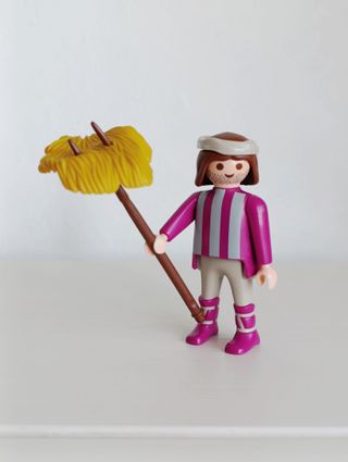 Playmobil Aldeano Medieval con cinta pelo y paja