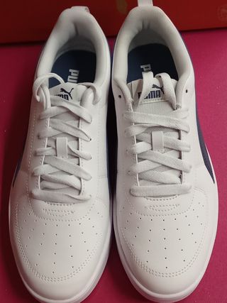Zapatillas Puma Ricki Hombre Blancas Nuevas y azul