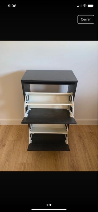 Scarpiera Ikea in legno nero