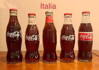 Bottiglia Coca Cola Italia diversi tipi