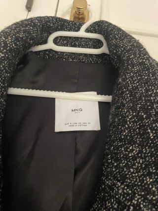 Abrigo largo gris Mango Talla M