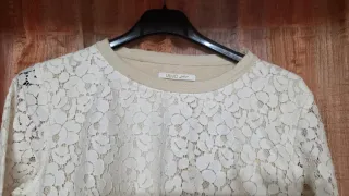 Maglia Liu Jo panna oro pizzo