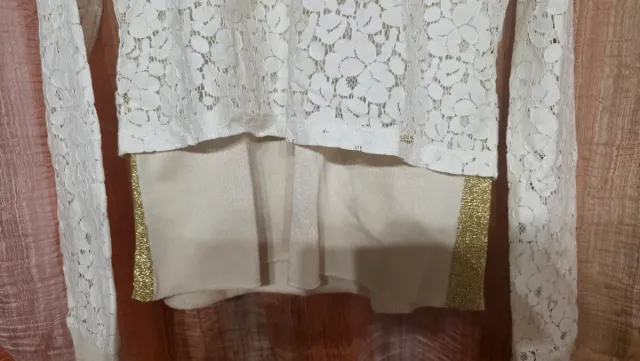 Maglia Liu Jo panna oro pizzo