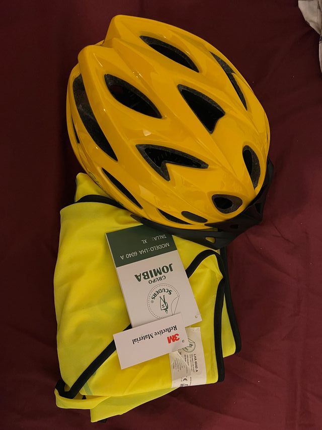 Casco y chaleco reflectante Jomiba XL