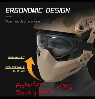 Casco Táctico ligero, para Paintball y otros. 