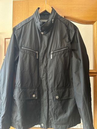 Parka Hombre Talla M Impermeable gris oscura
