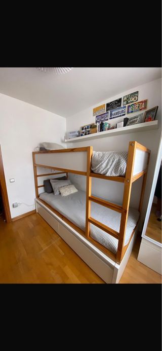 Letti a castello in legno Ikea con contenitore