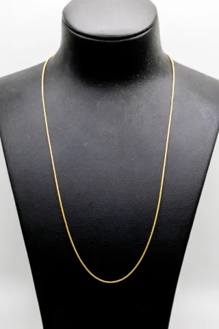 Cadena tipo cola de ratón en oro 18k