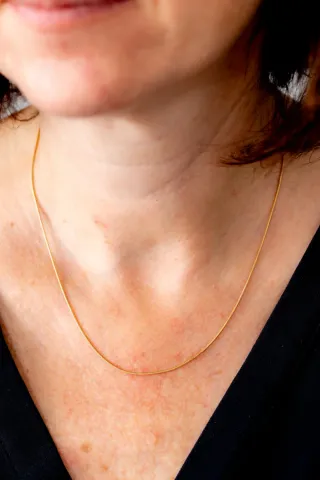 Cadena tipo cola de ratón en oro 18k