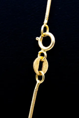 Cadena tipo cola de ratón en oro 18k