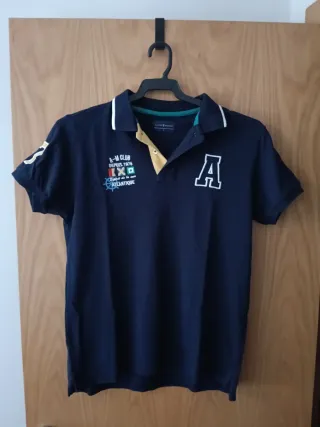 Polo manga corta hombre azul